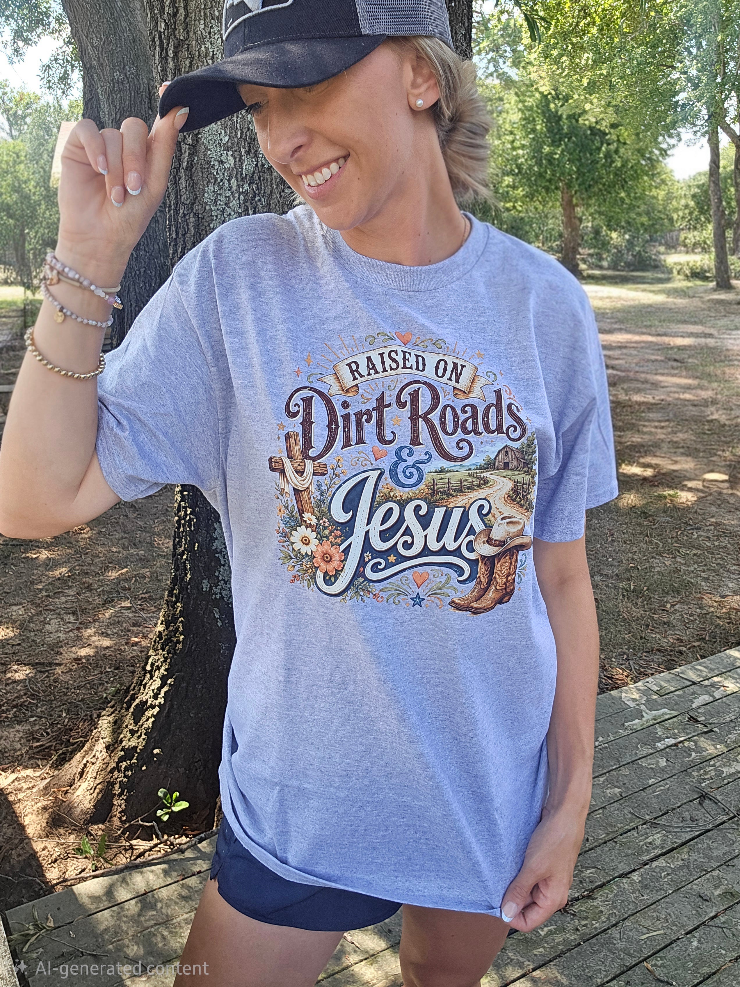 DIRT ROADS & JESUS TEE